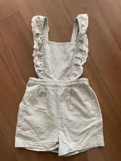 プティマイン　フリル付きコットンサロペット 120cm