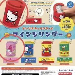 サンリオキャラクターズ　コインシリンダー&タイルシールミニチュアチャーム