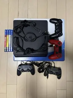 PS4 本体 500GB コントローラー4個 (純正2個)ゲーム4本付き