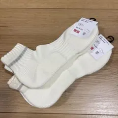 今期　ユニクロ　UNIQLO ショートソックス　白　2個セット