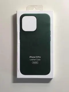 【新品】純正 iPhone 13 Pro レザーケース・セコイアグリーン①