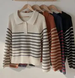 韓国　KNITPIA ボーダー　ニット