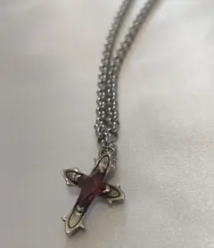 定価5.7万★Justin Davis ストーン装飾クロスネックレス（クリア） 定価5.7万☆Justin Davis ストーン装飾クロスネックレス（クリア）