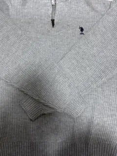 U.S. POLO ASSN. グレー ニットセーター M