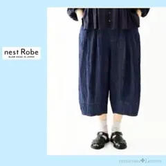 ネストローブ ✤ リネンデニム コクーンイージーパンツ ゆったり ナチュラルのサムネイル