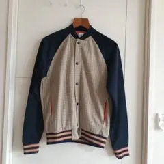 カジュアルジャケット ネイビー ベージュ チェック
