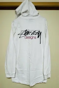 ステューシー　ロングＴシャツパーカー　ホワイト　Ｍ