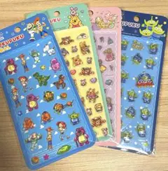 新品PUKUPUKU シール4セットぷくぷくシールディズニー