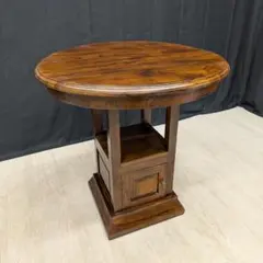 天然木　ラウンドテーブル　カフェテーブル　サイドテーブル　ダイニングテーブル