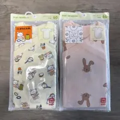 UNIQLO ベビー肌着 60サイズ 2枚セット　うさぎ柄、こぐまちゃん