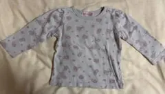 マイメロディ 総柄 長袖Tシャツ グレー 80センチ