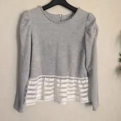 NICE CLAUP 裾フリル カットソー