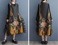 【大きいサイズ】 レディース ワンピース　春夏 秋　新品 袖なし