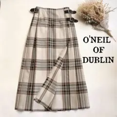 【美品】オニールオブダブリン ラハーダン ラップキルトスカート マキシ ベージュ
