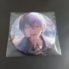 プロセカ　あんスタ　グリッター缶バッジ　青柳冬弥