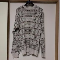 NEWYORKER 幾何学模様 メンズ ニットセーター