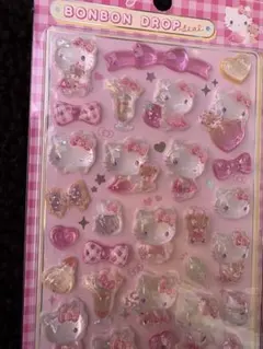 正規品 ボンボンドロップシール ハローキティピンク