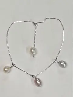 美品】 ジュエリーマキ PWG9 プラチナ/ ホワイトゴールド ブレスレット