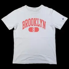 チャンピオン カレッジロゴTシャツ BROOKLYN ホワイトLサイズ