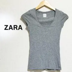 ZARA basic ザラベーシック　カットソー　Tシャツ　半袖　グレーのサムネイル
