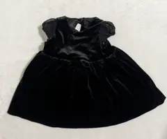 【美品】H&M ベビー ドレス 70 75 80 ブラック ハーフバースデー