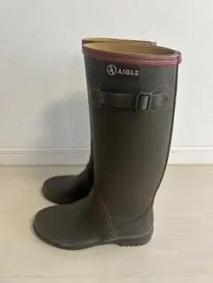 AIGLE レインブーツ カーキ ロング丈