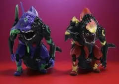【新品未使用 2体セット】ゴジラ風×エヴァンゲリオン風 フィギュア ミニサイズ