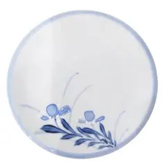 青い花模様の円形小皿　5枚セット
