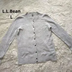 L.L.Bean エルエルビーン　スーピマコットン　グレー　カーディガン　Lのサムネイル