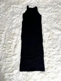 GYDA(ジェイダ)美品スリット入ノースリーブ ニットロングワンピース