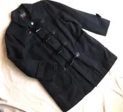 1度着 美品 未使用に近い ダッフルコ―ト ウールコート M ダークグレー