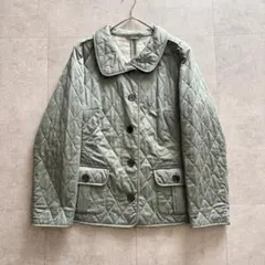 バーバリーロンドン　キルティングジャケット　ライトグリーン　46　大きいサイズ