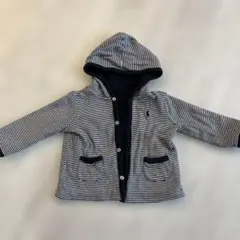 ストライプ柄フード付きアウター 95cm以下