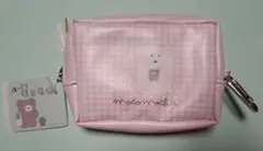 ほっこりモコモカ　カラビナ付きポーチ 　ピンク　プライズ品