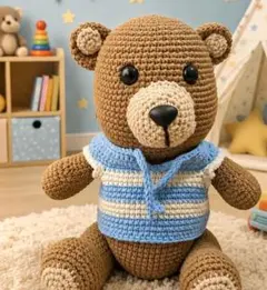 グレー あみぐるみ モーニングスター 毛糸 ハンドメイド 編み物