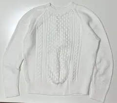 UNIQLO ケーブルニットセーター L ホワイト