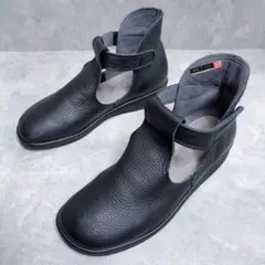 【モードエジャコモ】 23cm コンフォート ストラップ ブラック レザー シボ