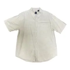 GAP 半袖 リネン コットン シャツ L ベージュ ナチュラル 麻 綿のサムネイル