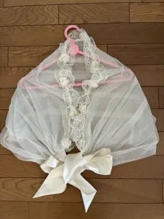 ホワイト レース リボン ストール 38