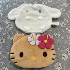 ◼️当たりくじ 日焼けキティ 顔形ポーチ