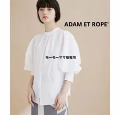 ADAM ET ROPE'バルーンスリーブブラウス　イージーケア