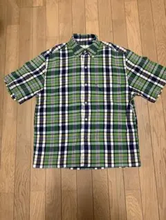 Eddie Bauer エディーバウアー 緑 半袖チェックシャツ XSのサムネイル