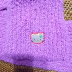 ハローキティ 紫 よりのピンクマフラー