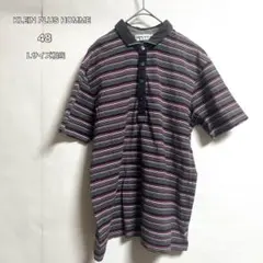 KLEIN PLUS HOMME マルチボーダーポロシャツ 48ストライプL相当のサムネイル