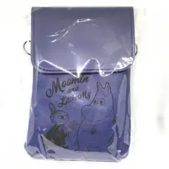 【残１＊MOOMIN＊ムーミン＊リトルミィ＊レザー調スマホポシェット＊ネイビー】