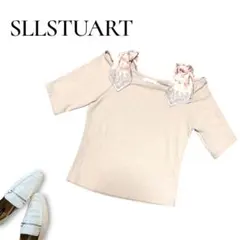 JILLSTUART 肩リボンデザイン カットソー ピンク 上品フェミニン