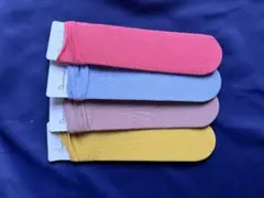 XT31-34 韓国風 4足組 ソックス 限定カラー 浅履き シルク [o2l]