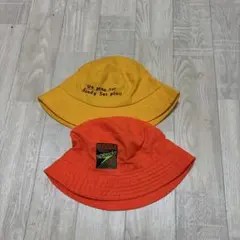 オレンジ　イエロー　バケットハット