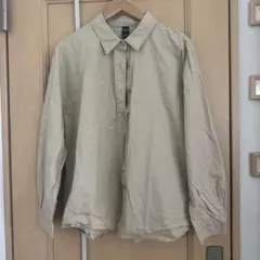 ベージュ 100%コットン 長袖シャツのサムネイル