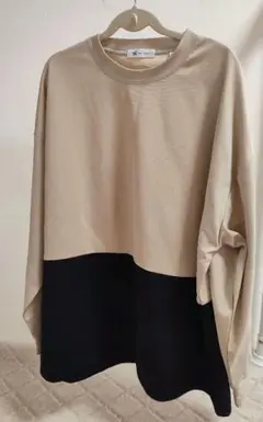 ほぼ未使用　tk.TAKEO KIKUCHI バイカラー長袖カットソー 切替　M